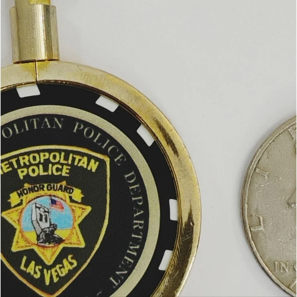 Las Vegas Keyring Gold Metal And Plastic